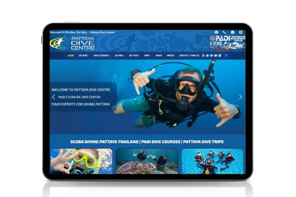 Pattaya Dive Center Web Design Agency