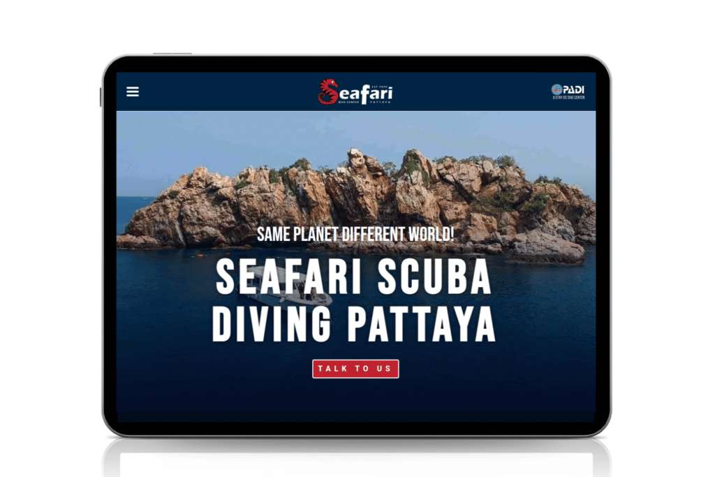 Seafari Dive Shop Web Design services